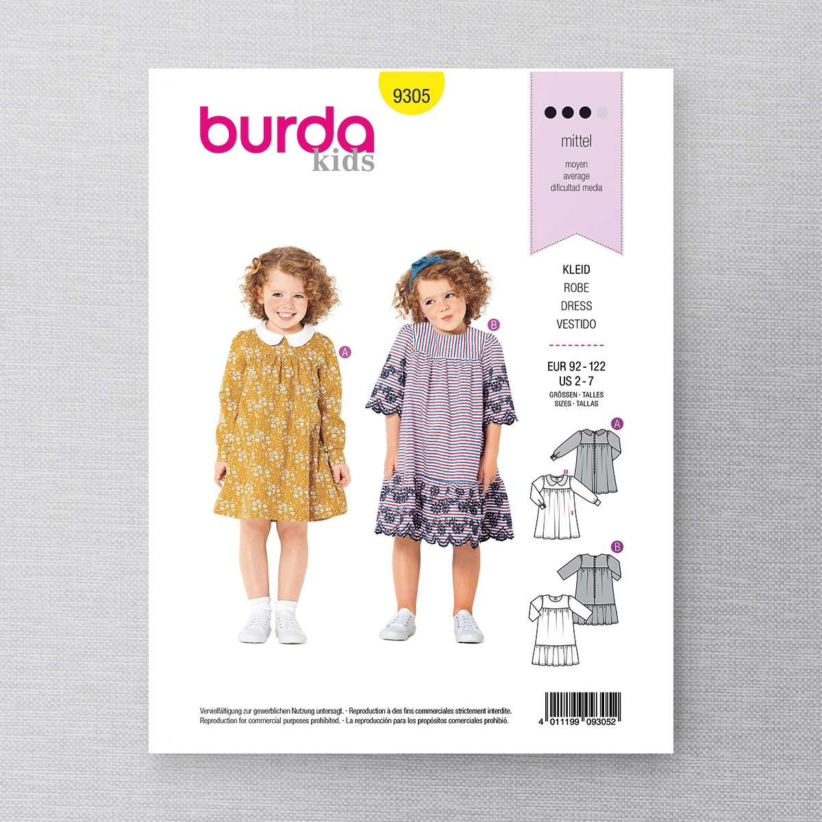 Burda robe fille discount