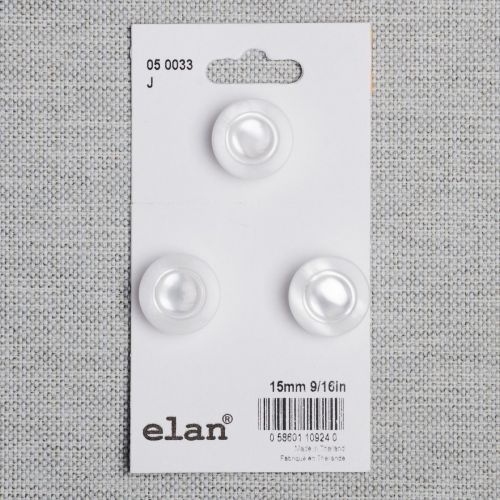 BOUTON ELAN - 15 MM TIGE BLANC - ENS3