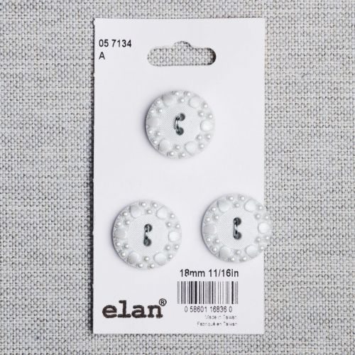 BOUTON ELAN - 18 MM 2 TROUS BLANC - ENS3