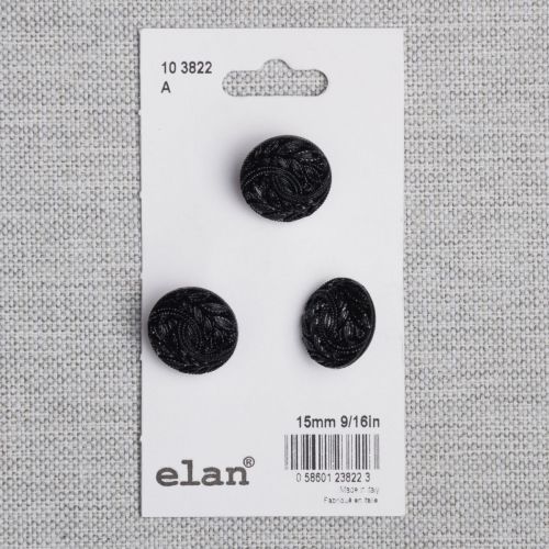 BOUTON ELAN - 15 MM TIGE NOIR - ENS3