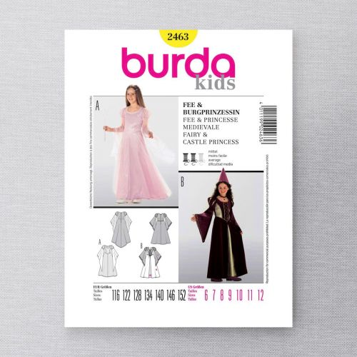 BURDA - 2463 COSTUME DE PRINCESSE POUR ENFANT