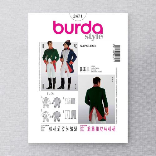BURDA - 2471 COSTUME DE NAPOLÌäON POUR HOMMES