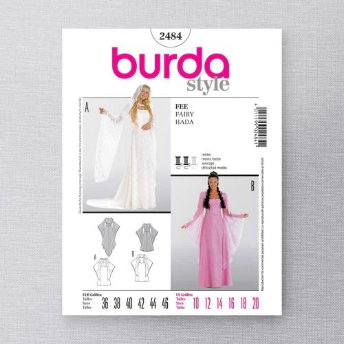 BURDA - 2484 COSTUME DE FÌäE POUR FEMMES