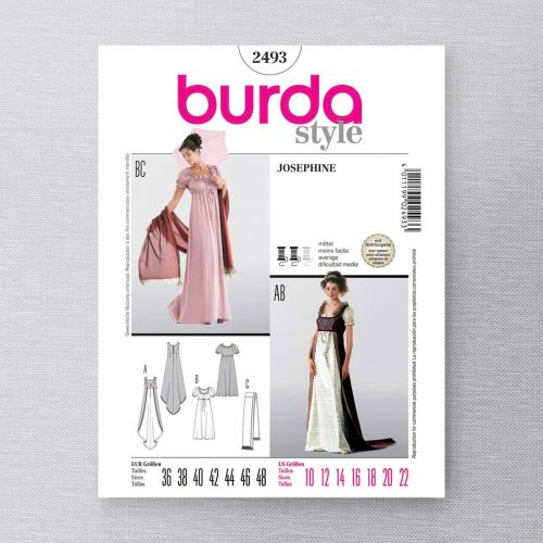 BURDA - 2493 COSTUME HISTORIQUE POUR FEMMES