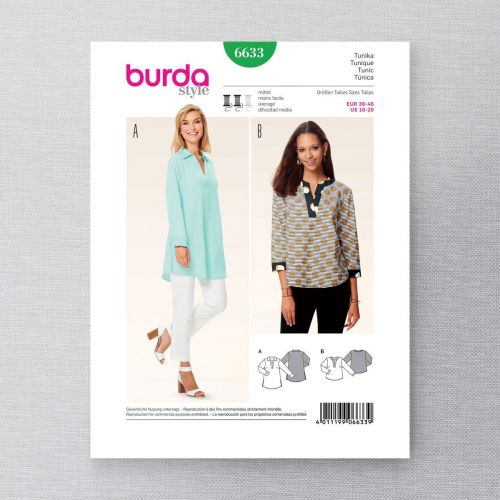 BURDA - 6633 HAUT POUR FEMMES