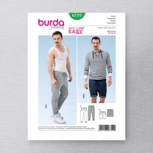 BURDA - 6719 PANTALONS POUR HOMMES