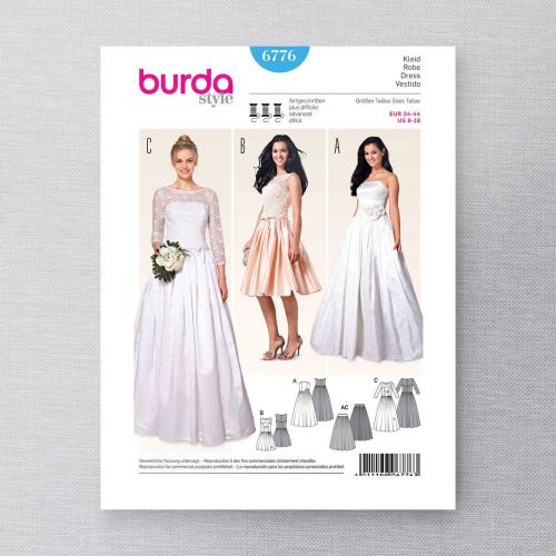 BURDA - 6776 ROBE DE MARIÉE POUR FEMMES