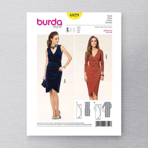 BURDA - 6829 ROBE DE SOIRÉE POUR FEMMES