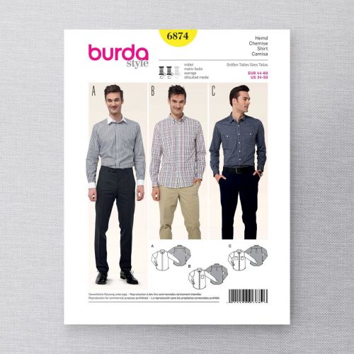 BURDA - 6874 HAUT POUR HOMMES