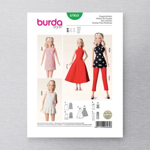 BURDA - 6960 ACCESSOIRES - VÊTEMENTS DE POUPÉE