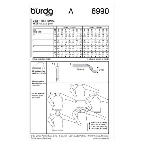 BURDA - 6990 HAUT POUR FEMMES