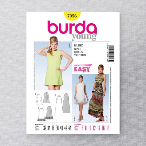 BURDA - 7056 ROBE POUR JEUNES FEMMES