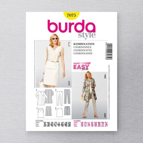 BURDA - 7075 ENSEMBLE POUR FEMMES