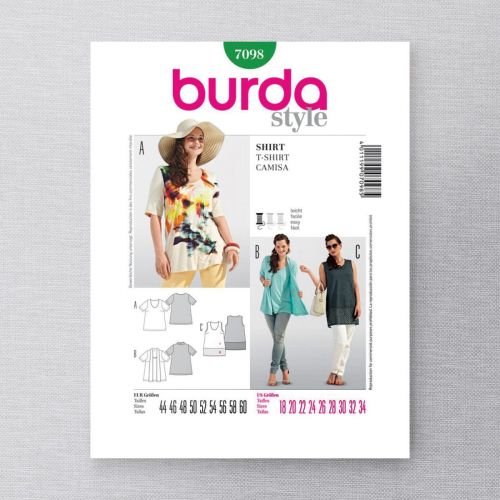 BURDA - 7098 HAUT POUR FEMMES - TAILLE PLUS