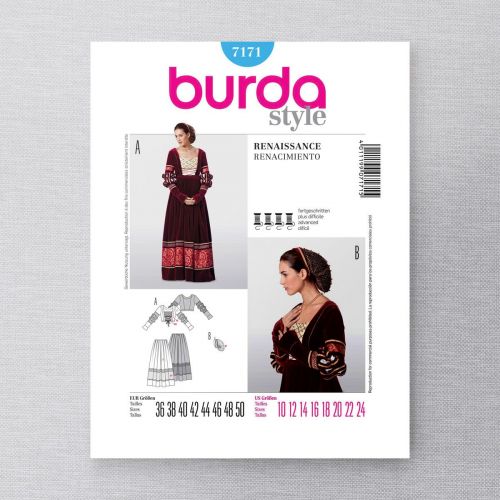 BURDA - 7171 COSTUME HISTORIQUE POUR FEMMES