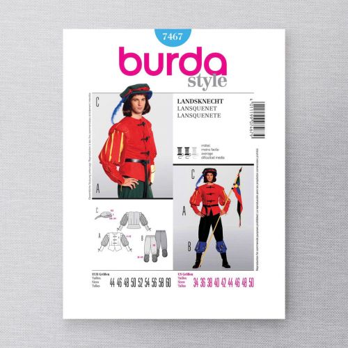BURDA - 7467 COSTUME HISTORIQUE POUR HOMMES