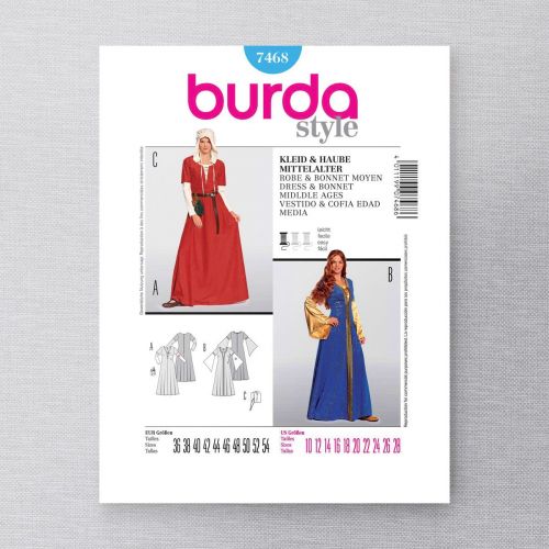 BURDA - 7468 COSTUME HISTORIQUE POUR FEMMES