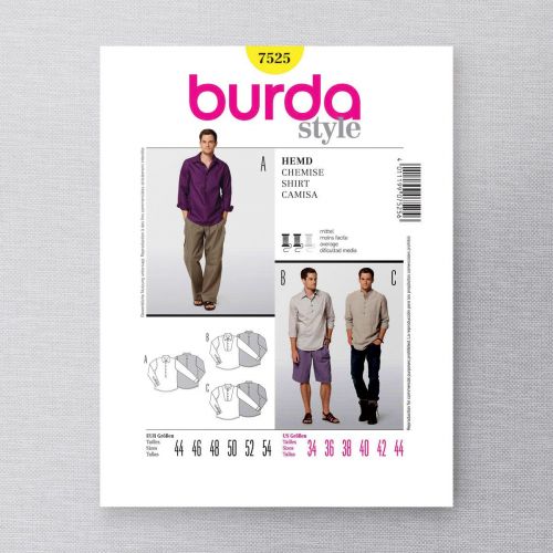 BURDA - 7525 CHEMISE POUR HOMMES