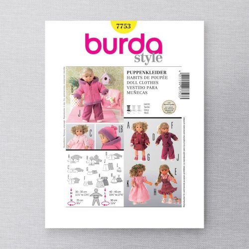 BURDA - 7753 ACCESSOIRES - VÊTEMENTS DE POUPÉE