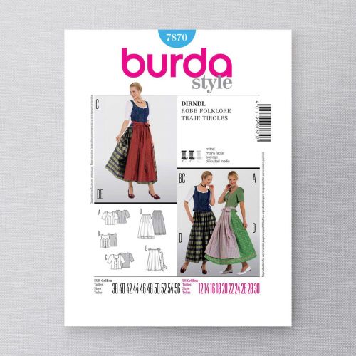 BURDA - 7870 COSTUME FOLKLORE POUR FEMMES