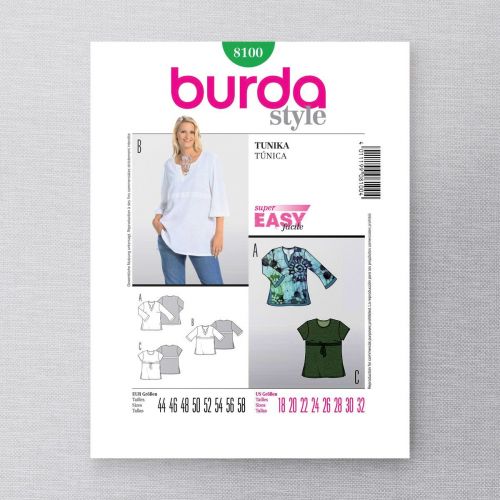 BURDA - 8100 HAUT POUR FEMMES - TAILLE PLUS