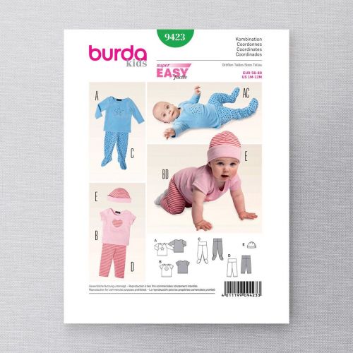 BURDA - 9423 ENSEMBLE POUR ENFANTS UNISEXE