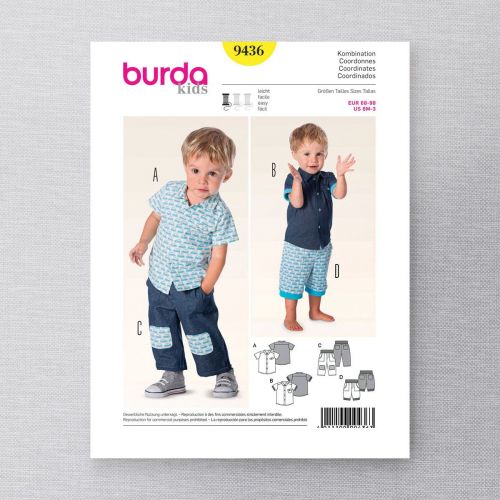 BURDA - 9436 ENSEMBLE POUR ENFANTS