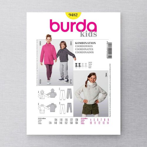 BURDA - 9482 ENSEMBLE POUR ENFANTS