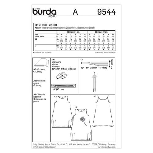 BURDA - 9544 ROBE POUR ENFANTS