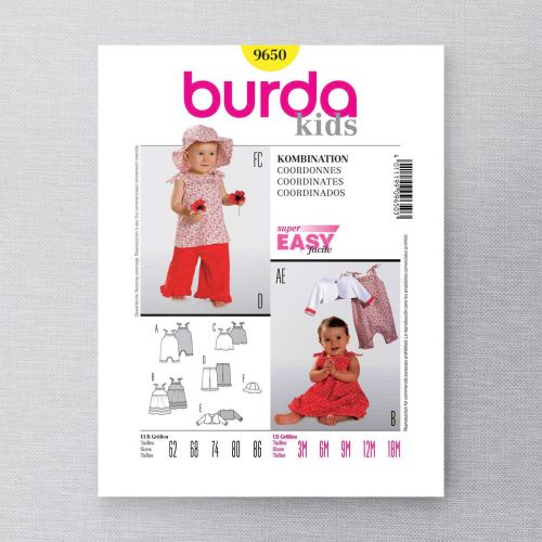 BURDA - 9650 ENSEMBLE POUR ENFANTS