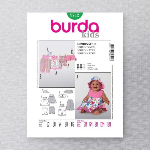 BURDA - 9712 ENSEMBLE POUR ENFANTS