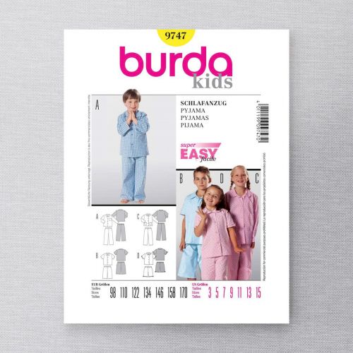 BURDA - 9747 PYJAMA POUR ENFANTS