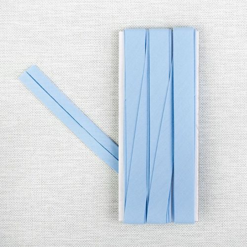 BIAIS EN PAQUET À PLIAGE SIMPLE 12MM - BLEU COPENHAGUE - 3.7M/PAQUET 