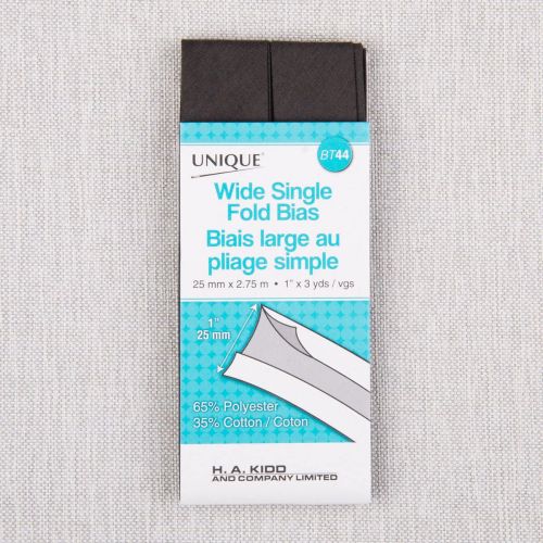 BIAIS LARGE PLIAGE SIMPLE 25MM - GRIS FONCÉ 