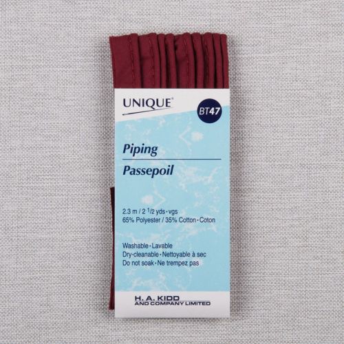 PASSEPOIL EN PAQUET 3 MM - ROUGE VIN