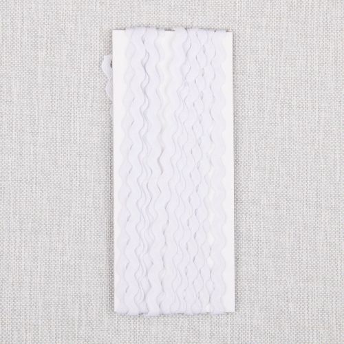 CROQUET EN PAQUET (RIC RAC) 3MM - BLANC - 3.7M/PAQUET