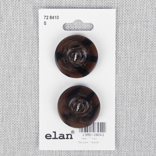 BOUTON ELAN 728410S - 25MM 2 TROUS BRUN - ENS2