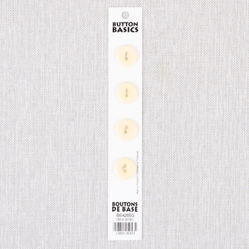 BOUTON BASICS 14 MM 2 TROUS - ECRU ENS4