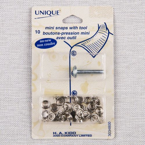 ENSEMBLE DE BOUTONS-PRESSION AVEC OUTIL 8 MM - ARGENT