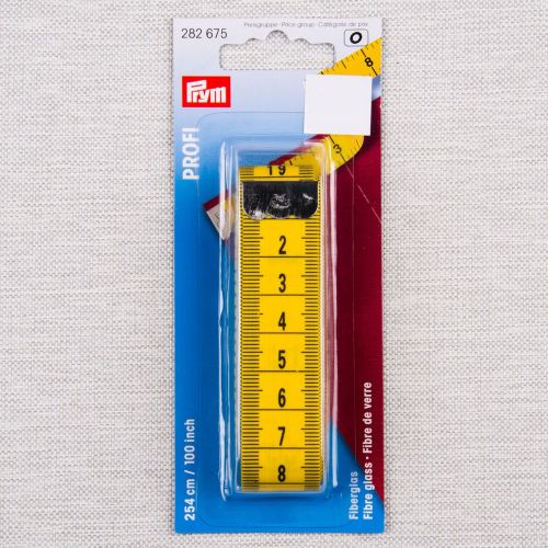 Mètre ruban Profi avec oeillet Prym 150cm/cm jaune/jaune