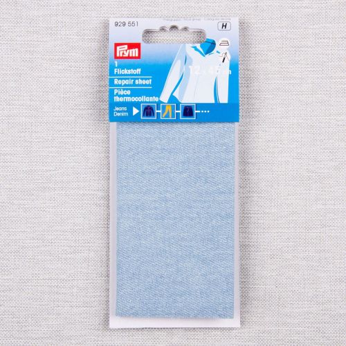 PIÈCE THERMOCOLLANTE DENIM PALE 12 CM X 45 CM