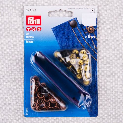 RIVETS 9 MM BRONZE PRYM