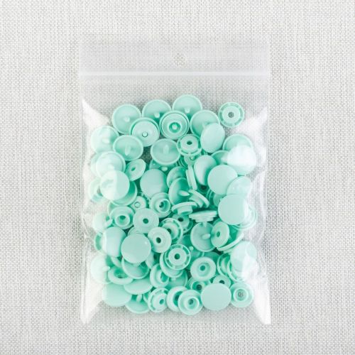 BOUTON-PRESSION EN PLASTIQUE GR20 ENS25 - PASTEL GREEN