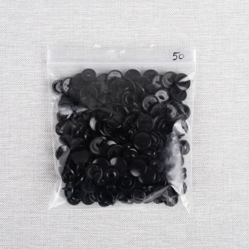 BOUTON-PRESSION EN PLASTIQUE GR20 ENS50  - NOIR