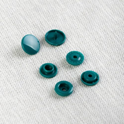 BOUTON-PRESSION EN PLASTIQUE GR20 ENS25  - DEEP SEA GREEN