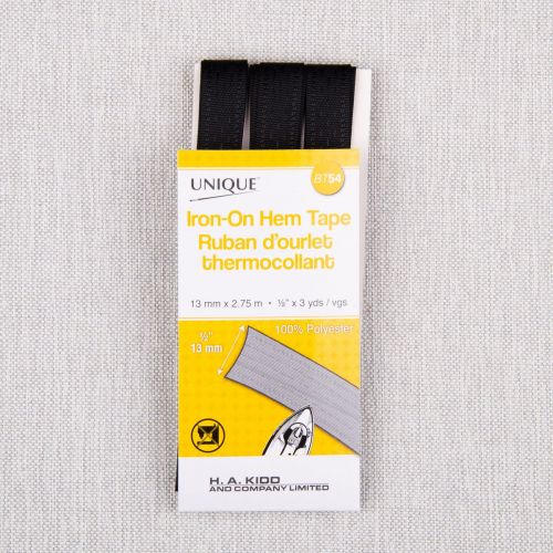 RUBAN À BORD THERMOCOLLANT 13 MM - NOIR