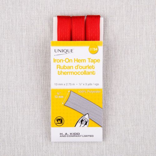 RUBAN À BORD THERMOCOLLANT 13 MM - ROUGE