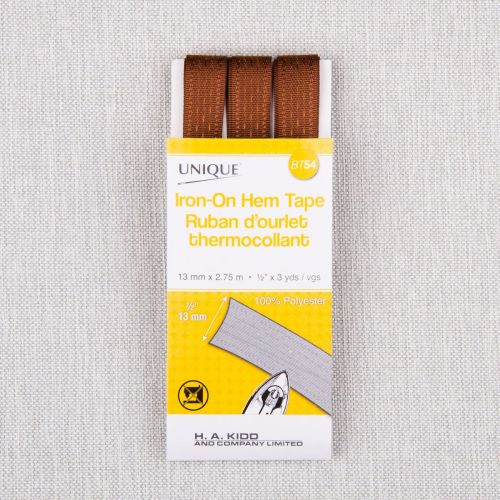 RUBAN À BORD THERMOCOLLANT 13 MM - BRUN