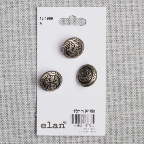 BOUTON ELAN - 15 MM TIGE  ARGENT - ENS3