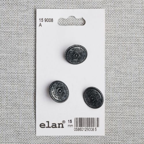 BOUTON ELAN - 15 MM TIGE  ARGENT - ENS3